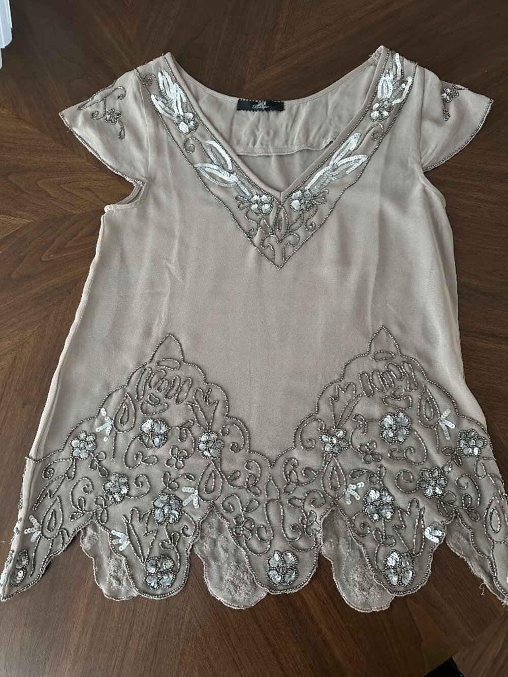 BKE Boutique Beaded Womens Shirt S